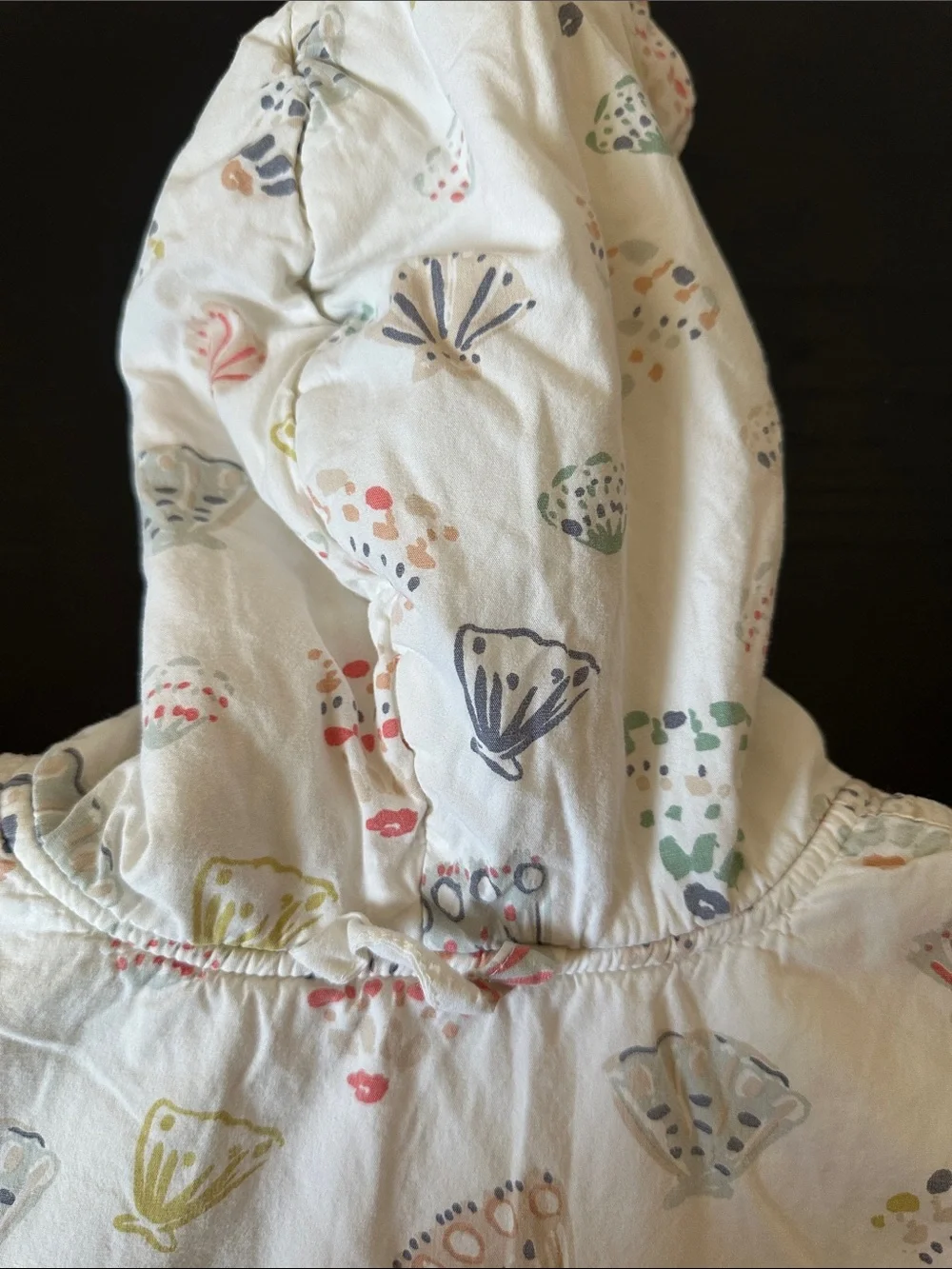 Pehr Hooded Poncho Towel Seashells 2-3T